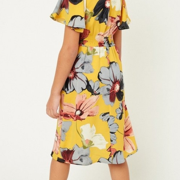 Floral Smock Waist Midi Dress - Picture 2 of 6